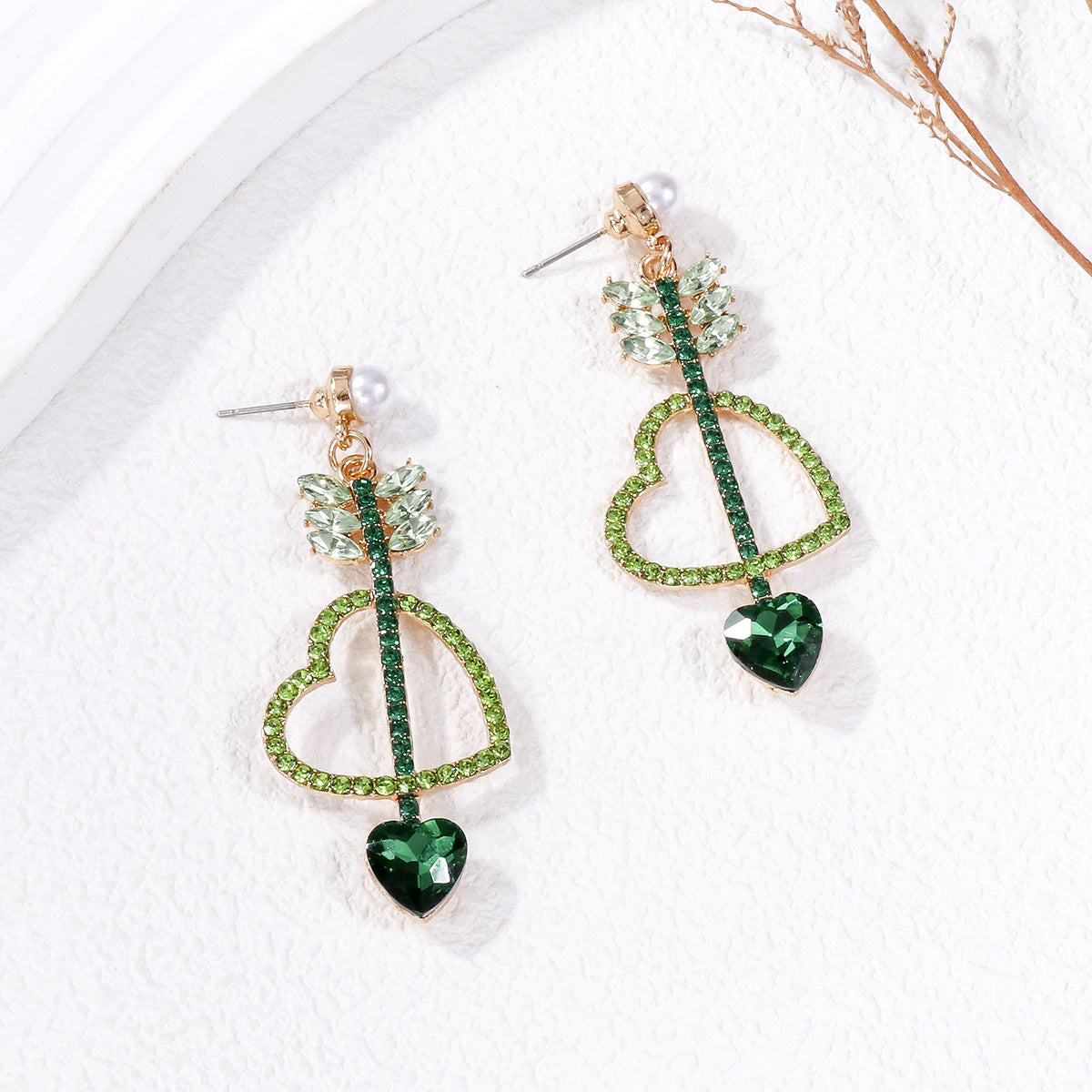 Alloy Retro Love Earrings MIC-JuJ022