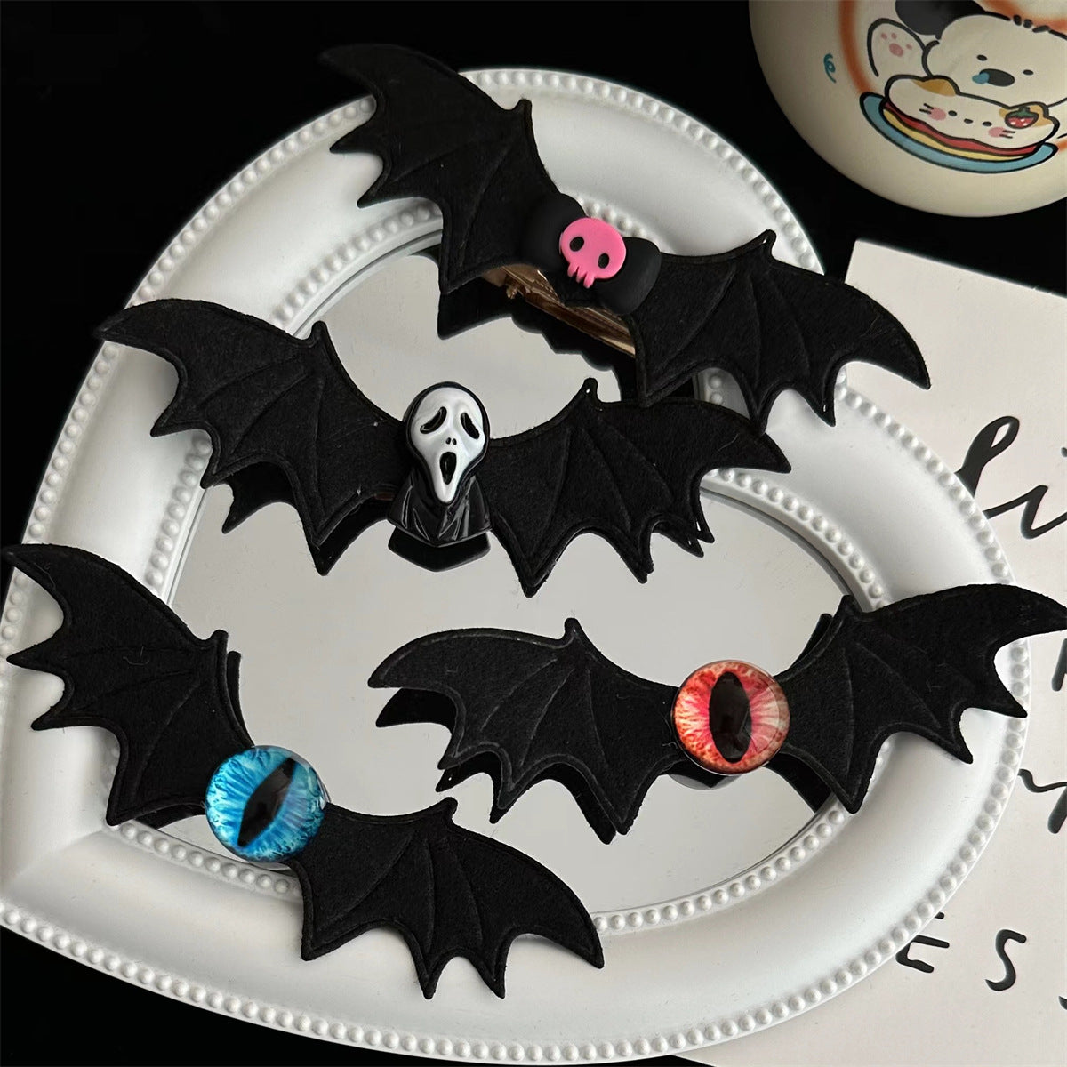 Plastic Halloween Bat Devil Wing Hair Clip (Minimo de Compra 2) MIC-ShiM005