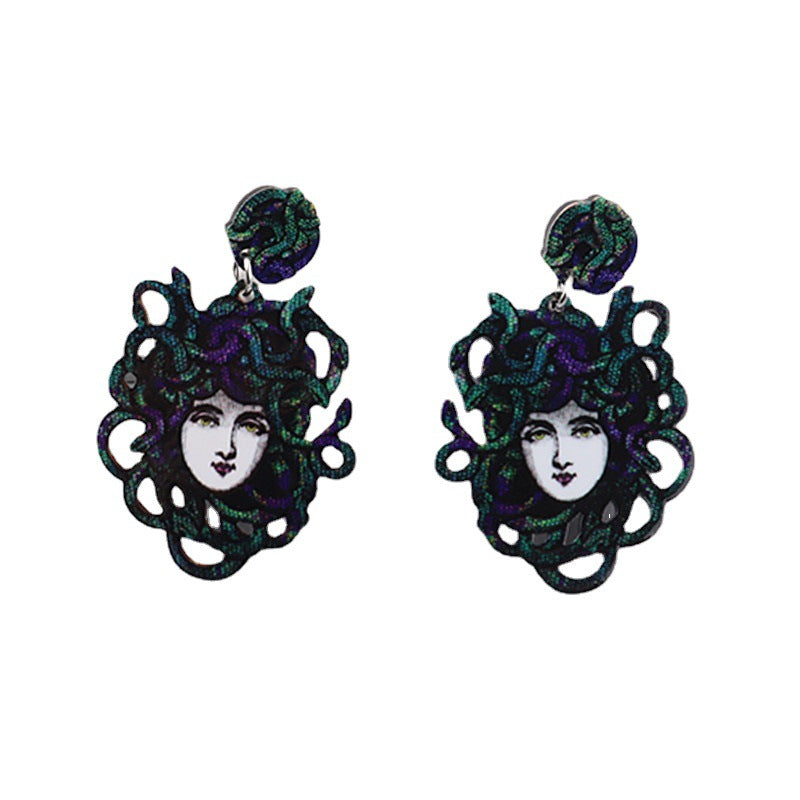 Acrylic Demon Bloody Tide Cool Earrings MIC-ChouD007