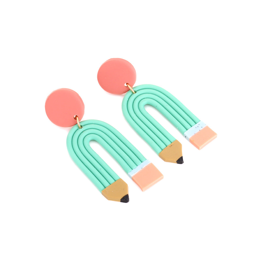 Alloy long U-shaped earrings MIC-ManY021