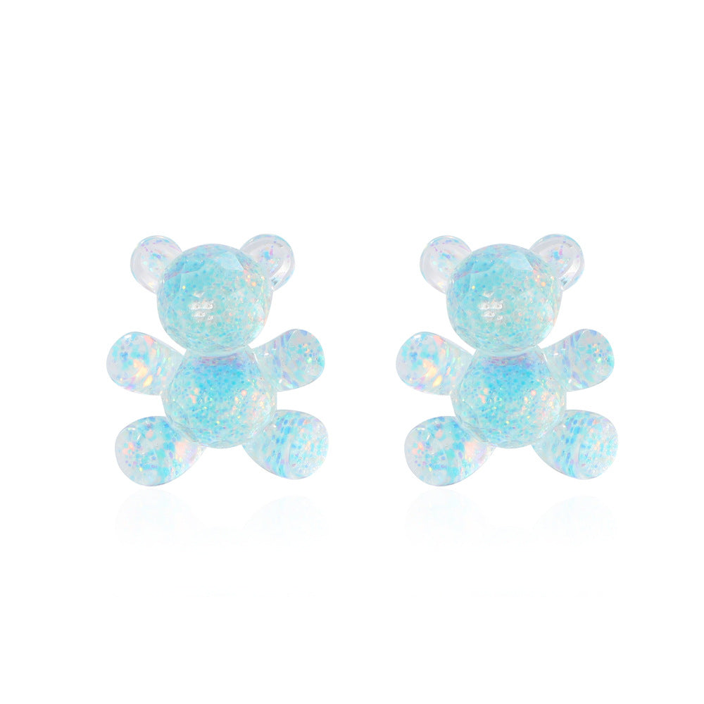 Alloy cartoon fruit bear earrings MIC-MaiD006