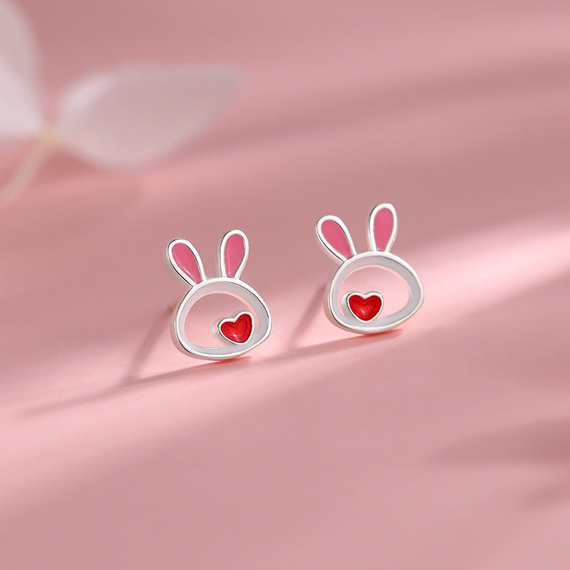 Alloy cute and fashionable little rabbit earrings MIC-FanY004