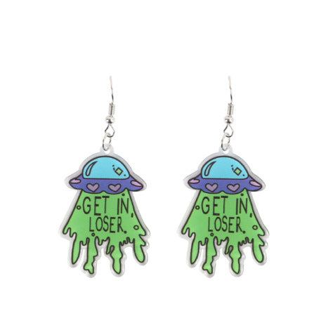 Acrylic alien earrings MIC-ChouD031