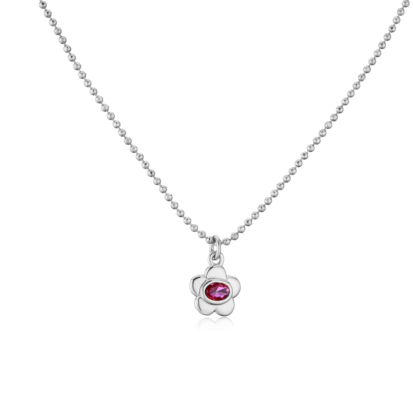 Stainless steel zircon small flower necklace MYA-JuC024