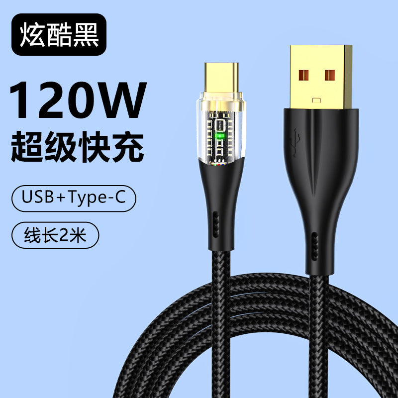 TPE transparent shell woven data cable (Minimo de compra 2) MYA-TengF003