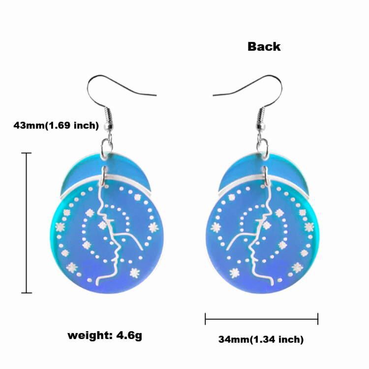 Acrylic Colorful Constellation Earrings MYA-XueP094