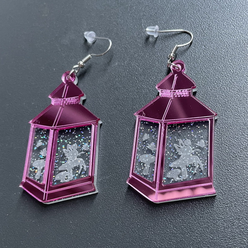 Acrylic kerosene lamp earrings MYA-XueP148