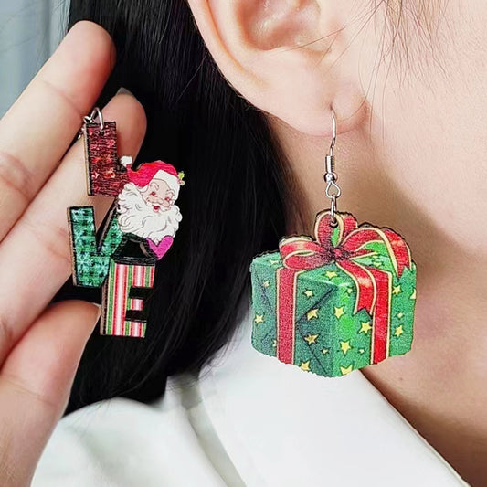 Alloy New Christmas Elk Snowflake Earrings (Minimo de Compra 2) MIC-DuA064