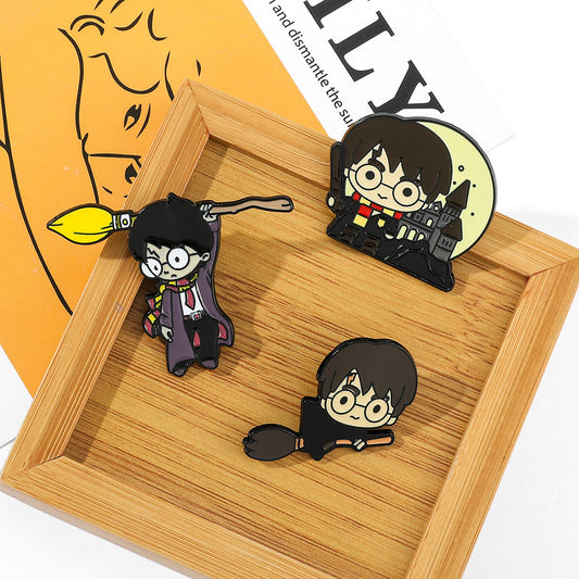 Alloy anime surrounding Harry Potter brooch (Minimo de compra 5) MIC-KeF003