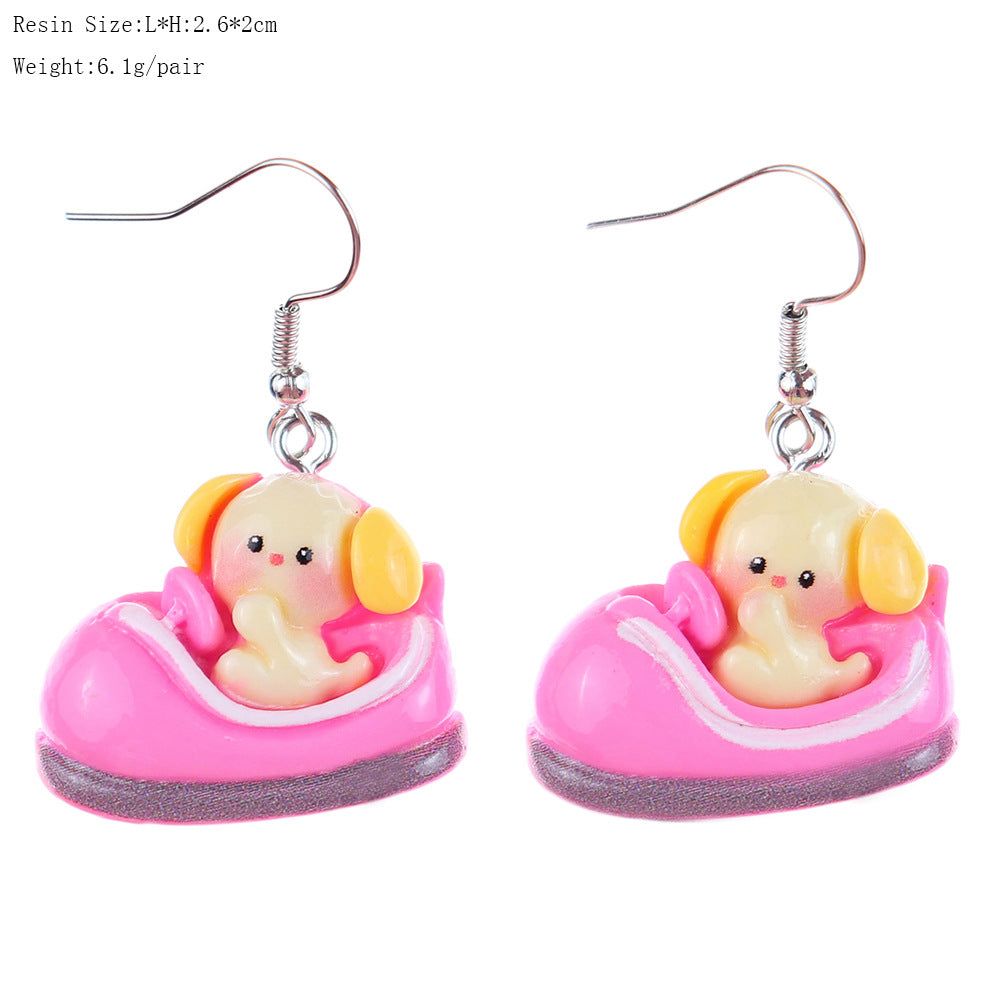 Alloy cartoon cute hot air balloon earrings MIC-NiQ046