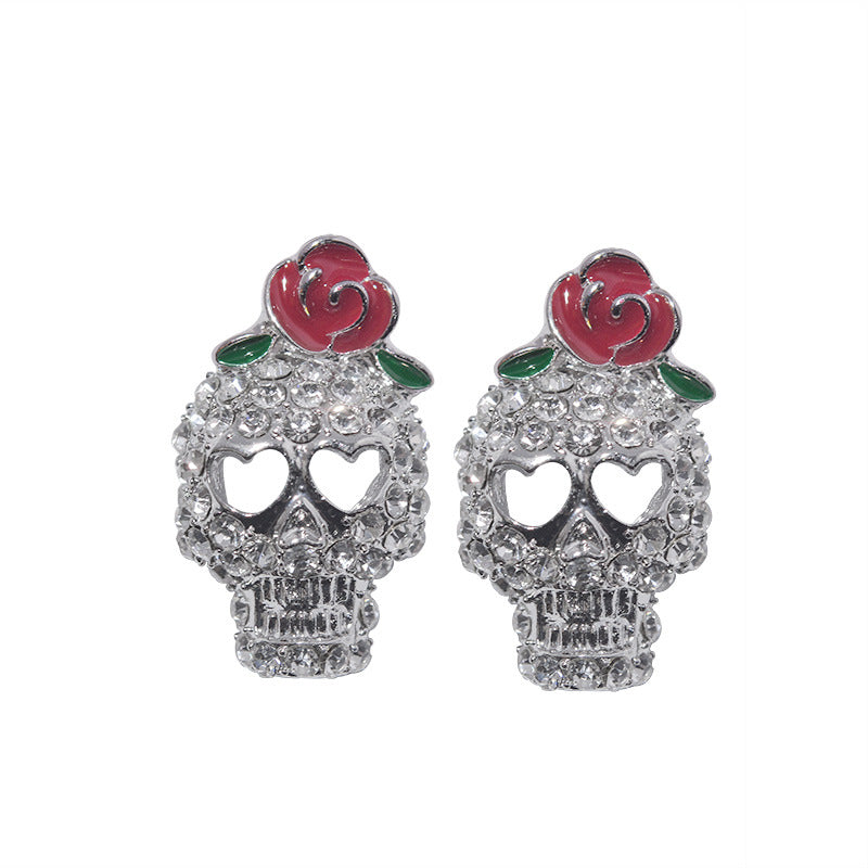 Alloy Halloween Skull Earrings (Minimo de Compra 2) MYA-LinL001