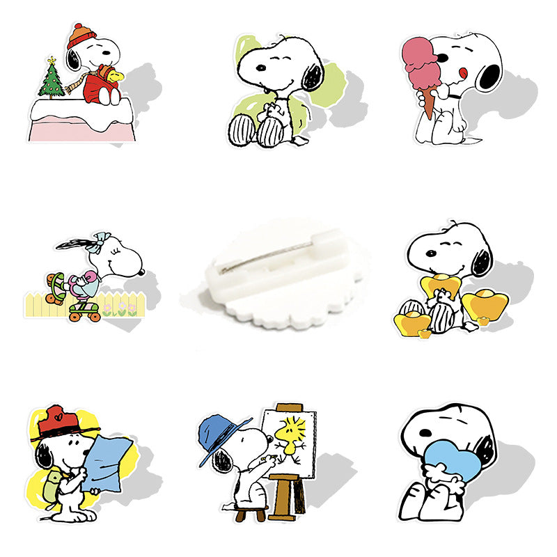 Acrylic cartoon cute Snoopy brooch (Minimo de compra 2) MIC-WeiJ001