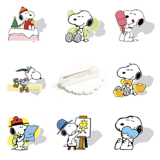 Acrylic cartoon cute Snoopy brooch (Minimo de compra 2) MIC-WeiJ001