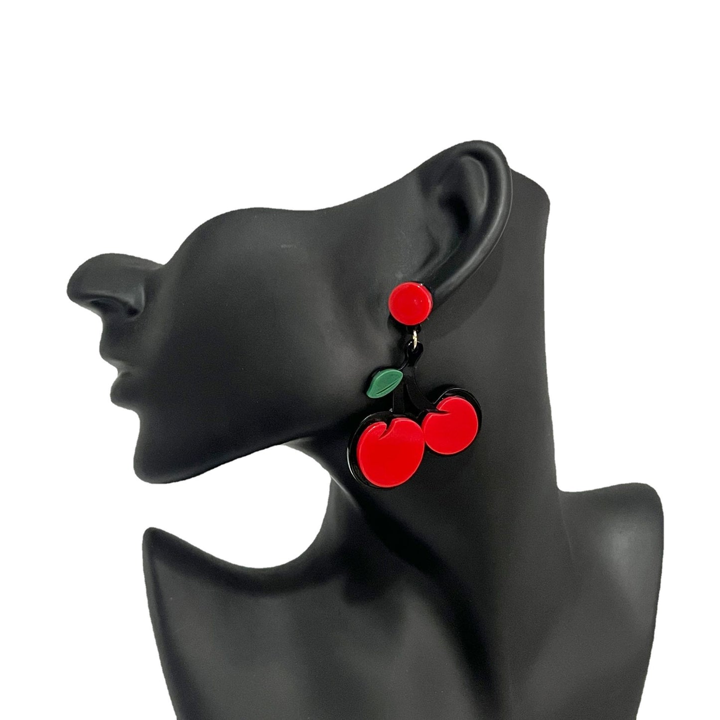 Acrylic New Trendy Cherry Earrings PinH009