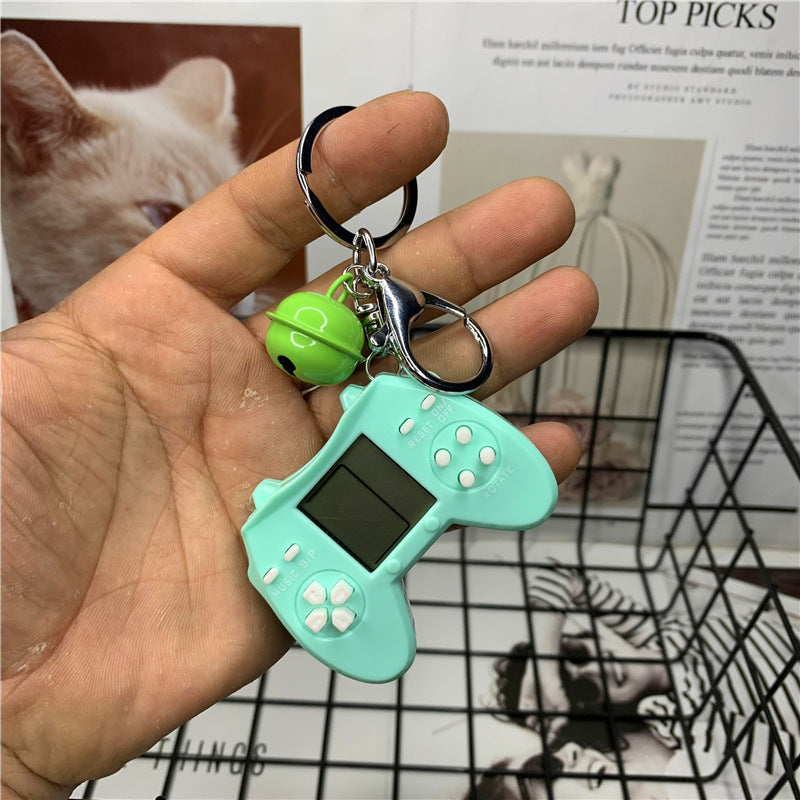 Retro Mini Tetris Handle Game Console Kids Gift Keychain DMF004