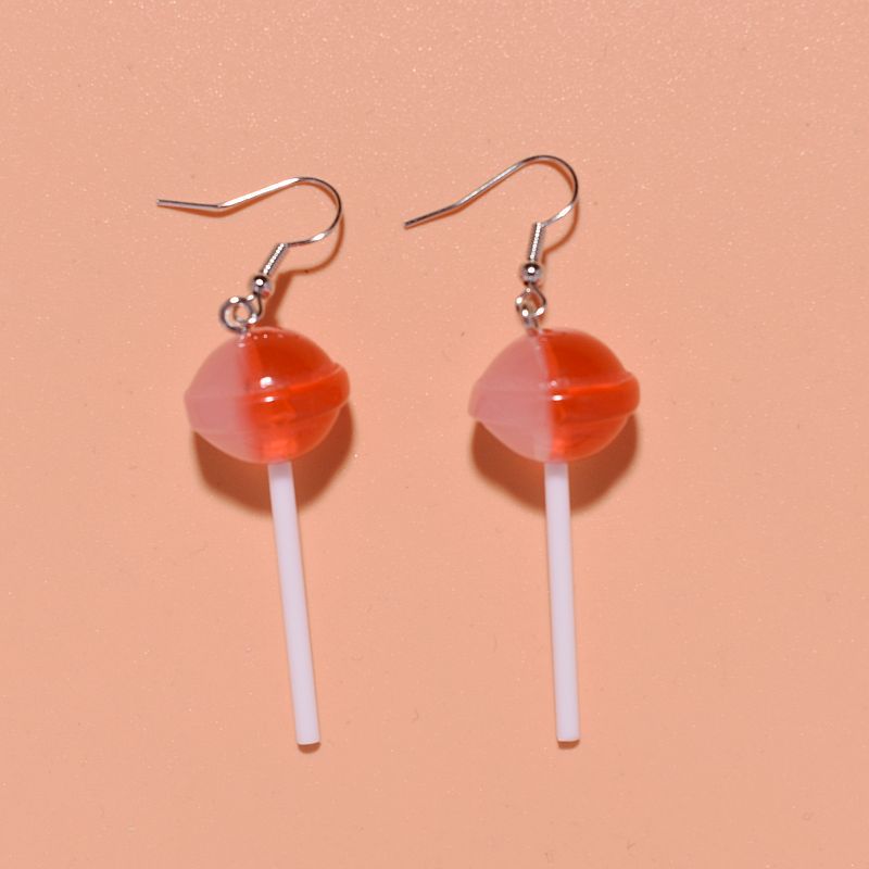 Resin round lollipop earrings MIC-XunT001