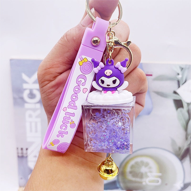 PVC cartoon floating oil keychain MYA-DMF013