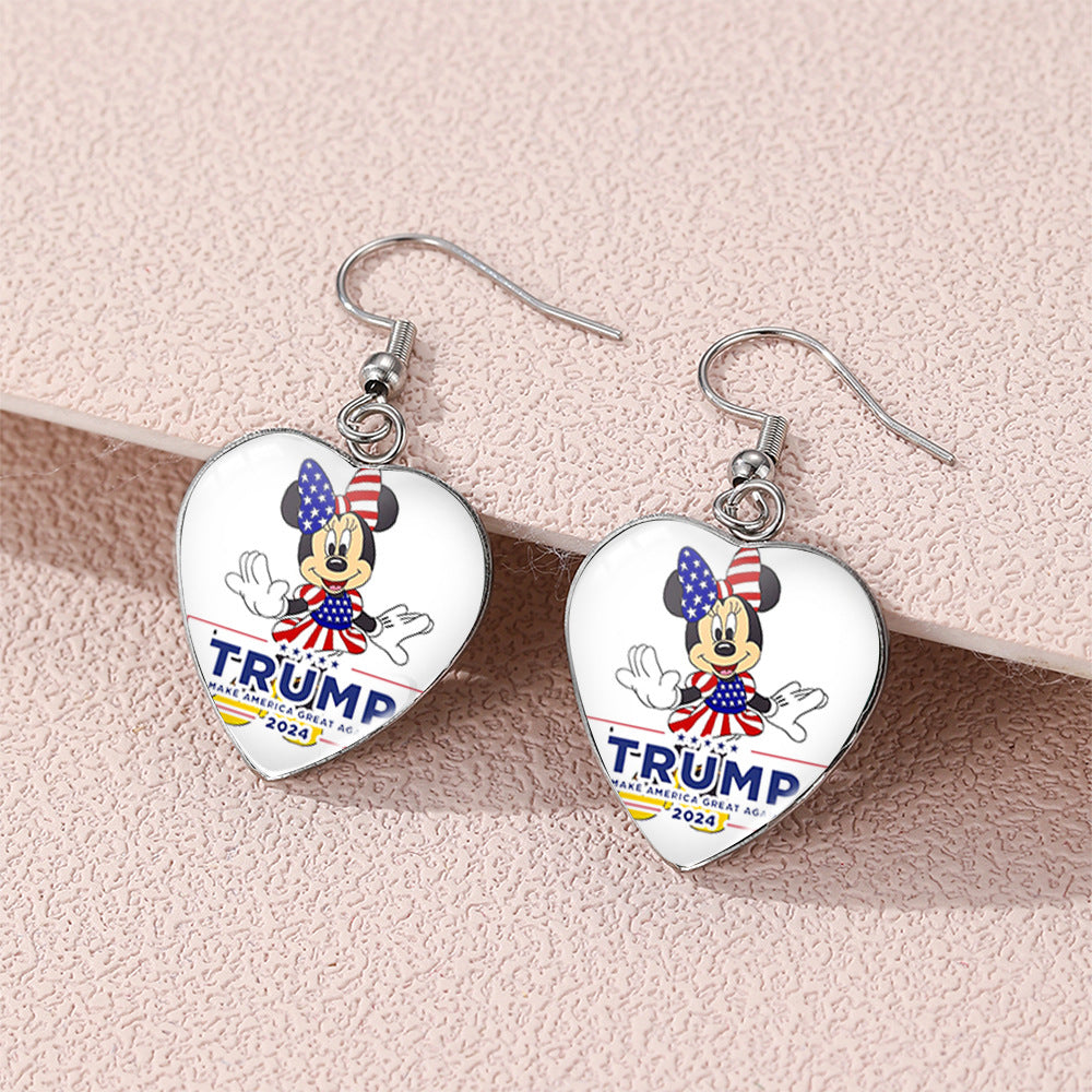 Alloy stainless steel Mickey Mouse Earrings (Minimo de compra 5) MIC-XiangL112