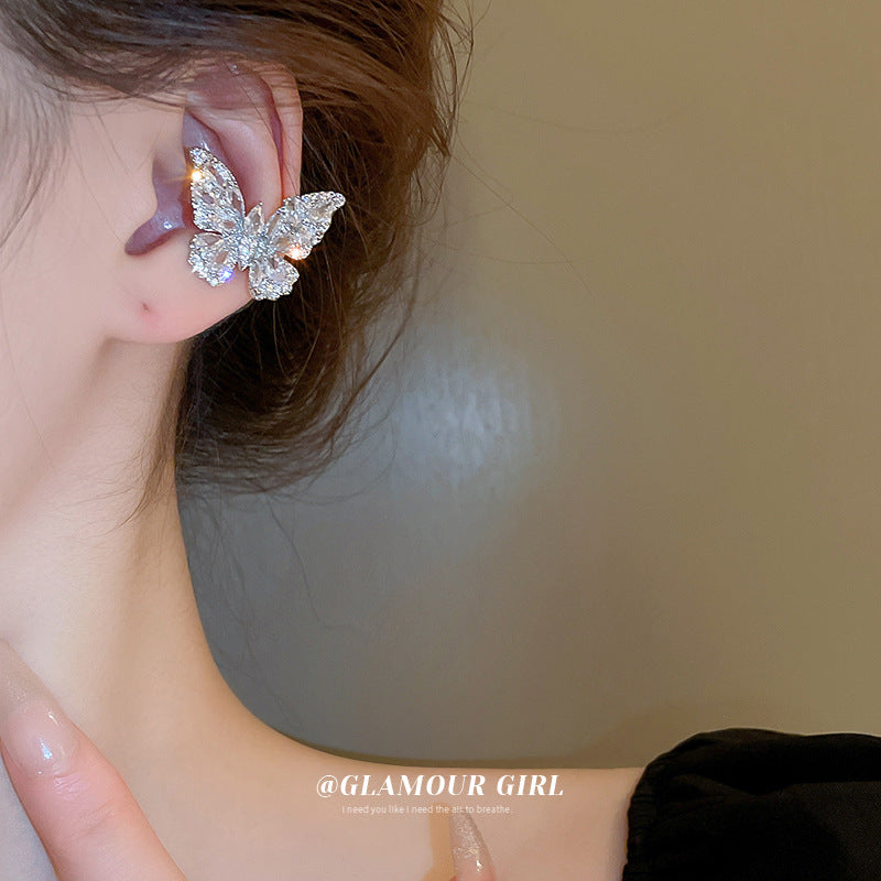 Alloy butterfly zircon earrings (Minimo de Compra 2) MIC-BY011