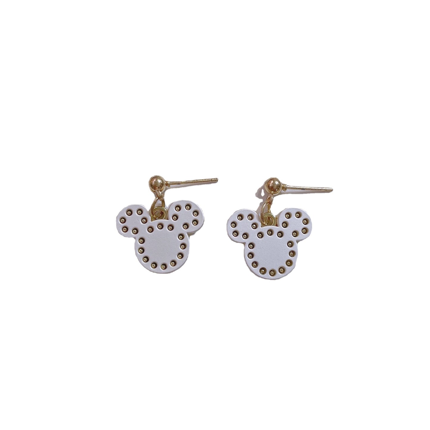 Alloy cute little bear head earrings MIC-KaL010