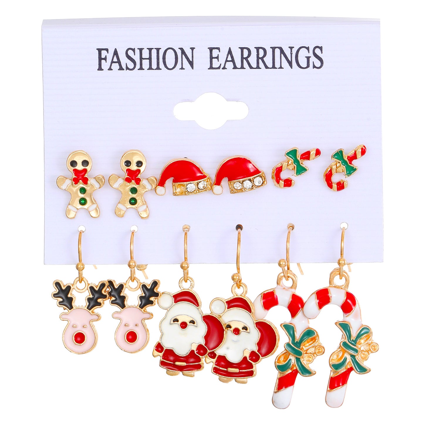 Alloy Christmas Bell Elk Earrings (Minimo de Compra 2) MYA-MiaoY094