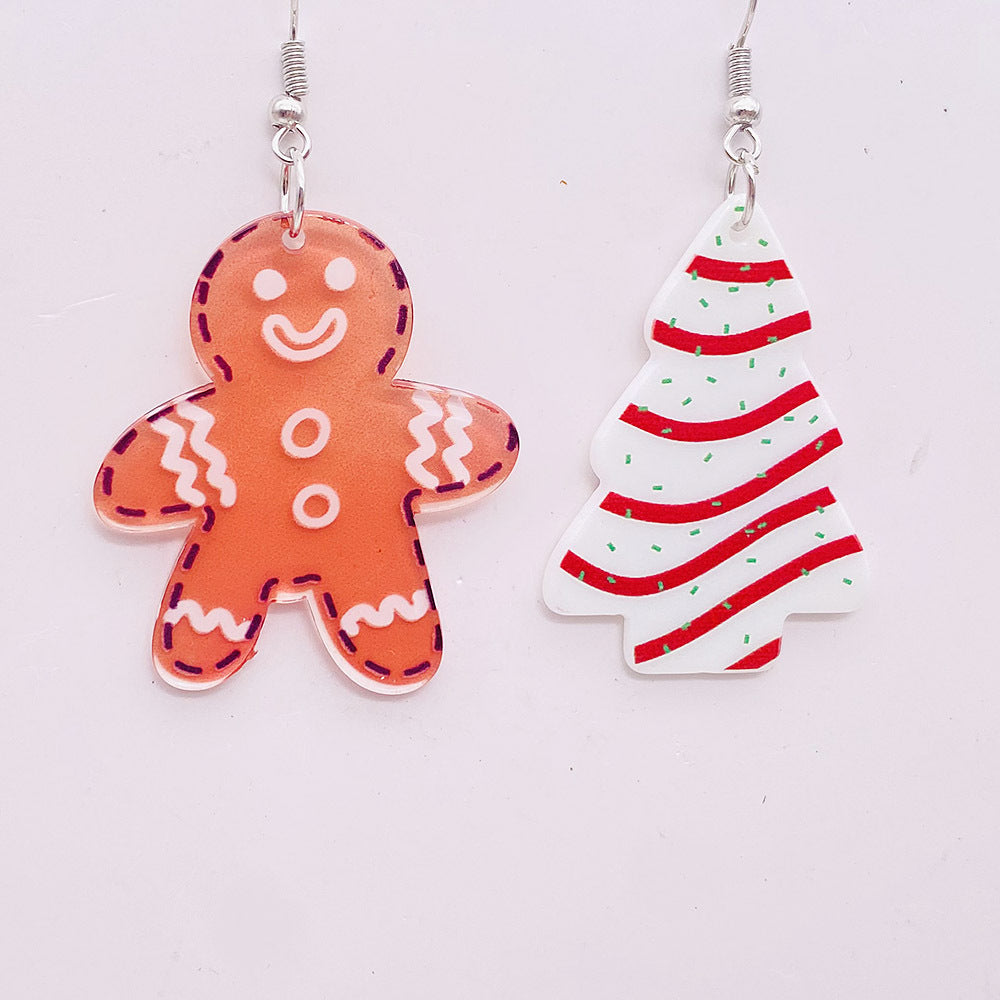 Acrylic cartoon gingerbread human earrings (Minimo de Compra 2) MYA-ChenY031