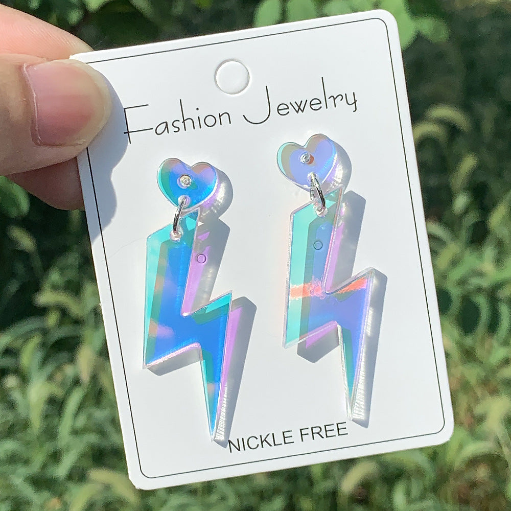 Acrylic Love Lightning Earrings (Minimo de compra 5) MIC-ManT033