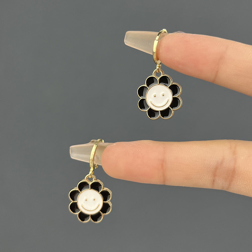 Acrylic Sunflower Earrings (Minimo de compra 2) MIC-YiD034