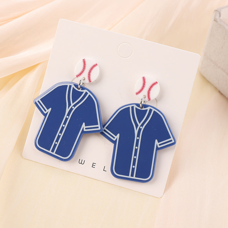 Alloy Love Baseball Earrings (Minimo de Compra 3) MIC-YouY032