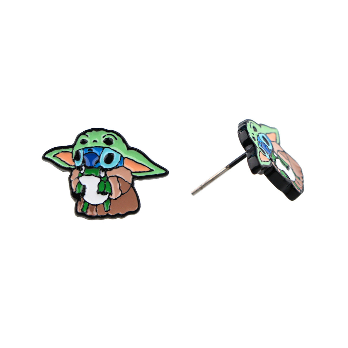 Alloy Yoda Baby Earrings (Minimo de Compra 5) MIC-KuB015