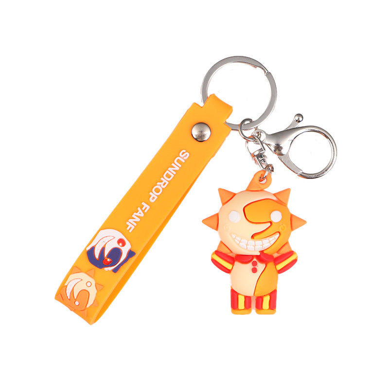 PVC cartoon sunflower keychain MIC-LanC008