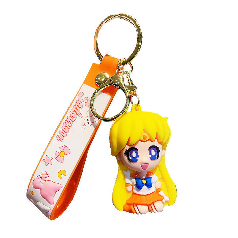 PVC cute and beautiful girl warrior keychain MIC-MLZ018