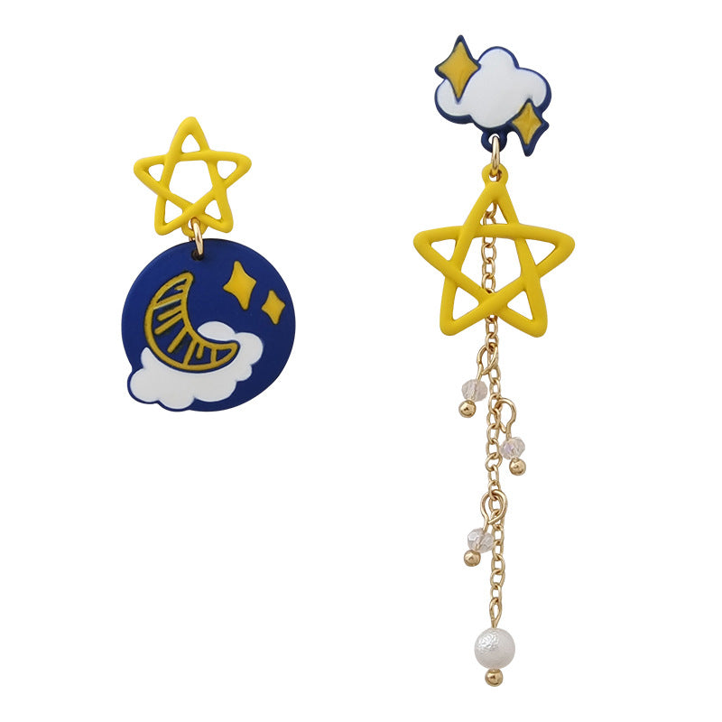 Alloy Moon Planet Earrings (Minimo de Compra 2) MIC-BLD079