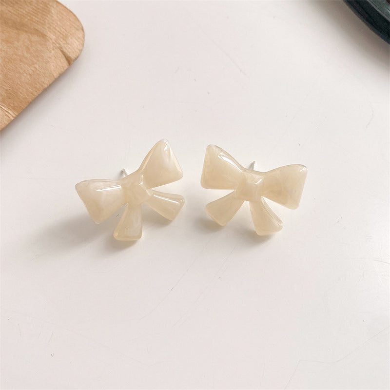 Alloy bow fresh candy colored earrings (Minimo de compra 2) MIC-LuoN017