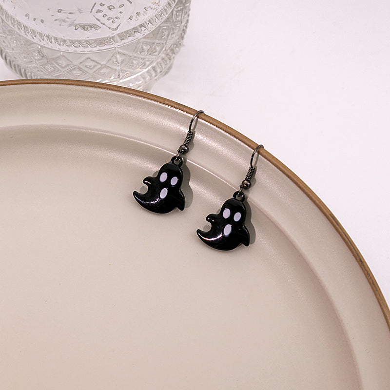 Acrylic Halloween Ghost Spider Earrings MIC-MDD038