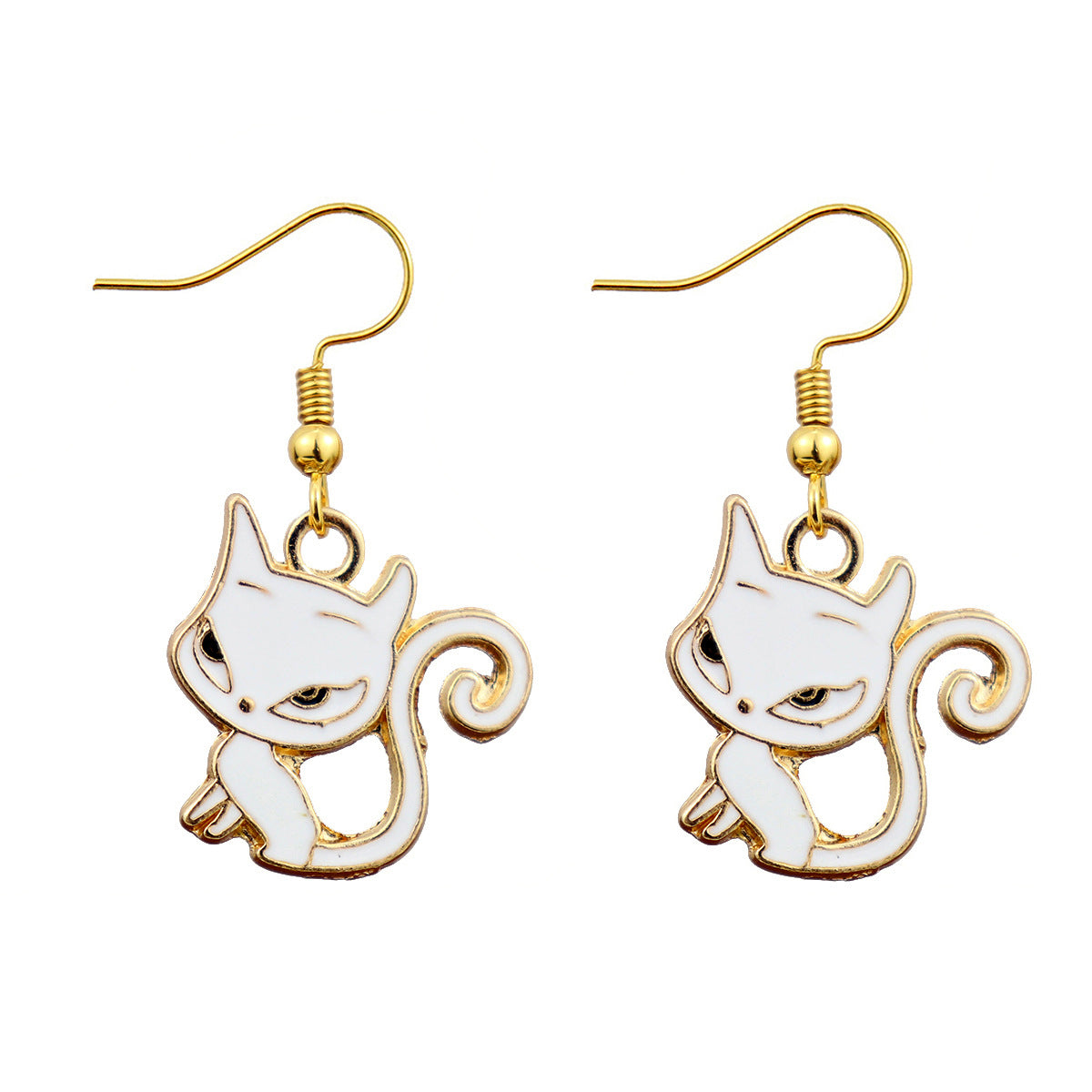 Acrylic animal kitten earrings MIC-NiQ038