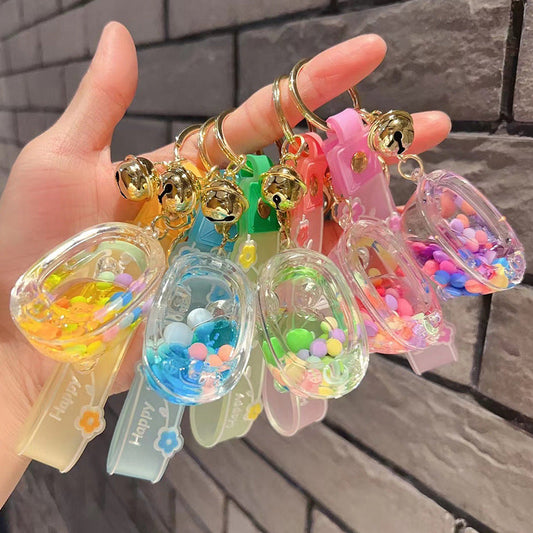 Keychains Acrylic Hardware Cartoon Cute Quicksand Drift Bottle (M) MIC-OShi036