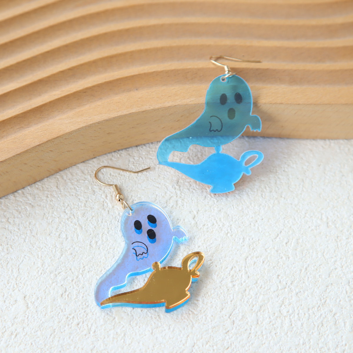 Acrylic Ghost Cute Funny Earrings (Minimo de Compra 3) MYA-OuG037