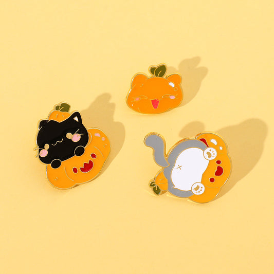 Alloy Halloween cartoon pumpkin brooch (Minimo de Compra 2) MIC-ShengY036