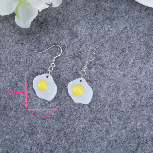 Resin Fried Egg and Egg Earrings (Minimo de Compra 2) MIC-YouY004