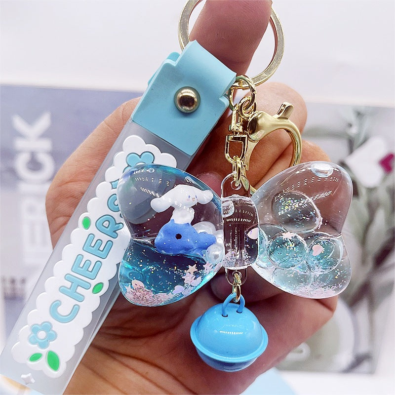 PVC cartoon wind chime oil in keychain MIC-DMF003