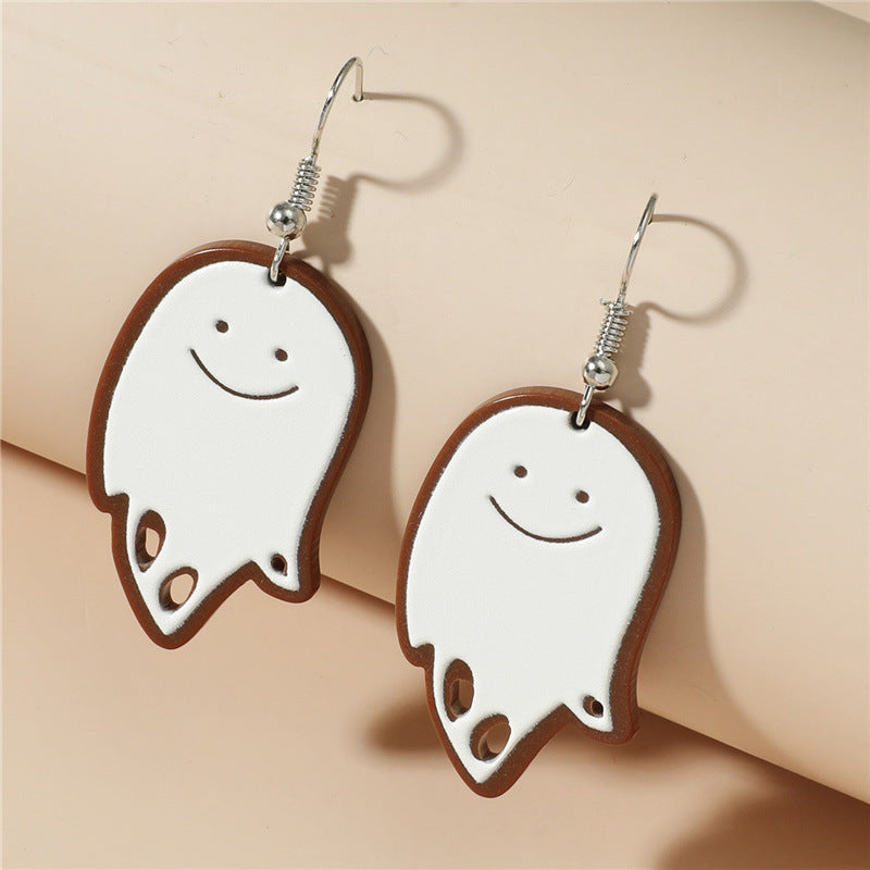 Acrylic Halloween painted earrings (Minimo de Compra 2) MYA-QiShang004