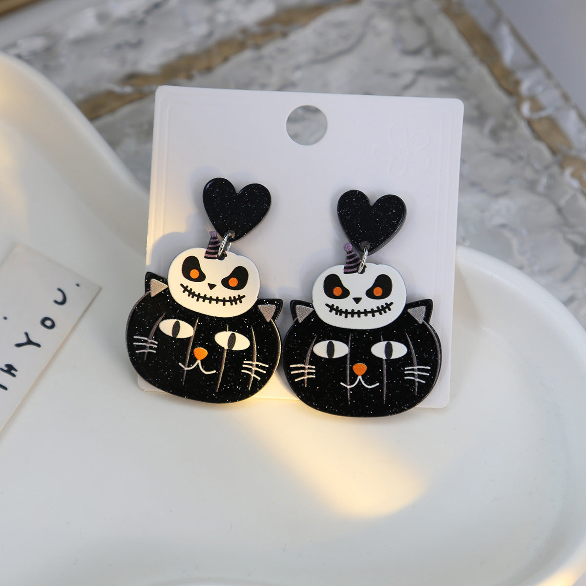 Acrylic Pumpkin Halloween Earrings MIC-HongC028