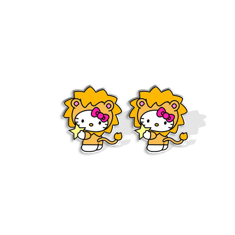 Alloy Cartoon Twelve Constellations Series Earrings (Minimo de compra 5) MIC-XiangL071