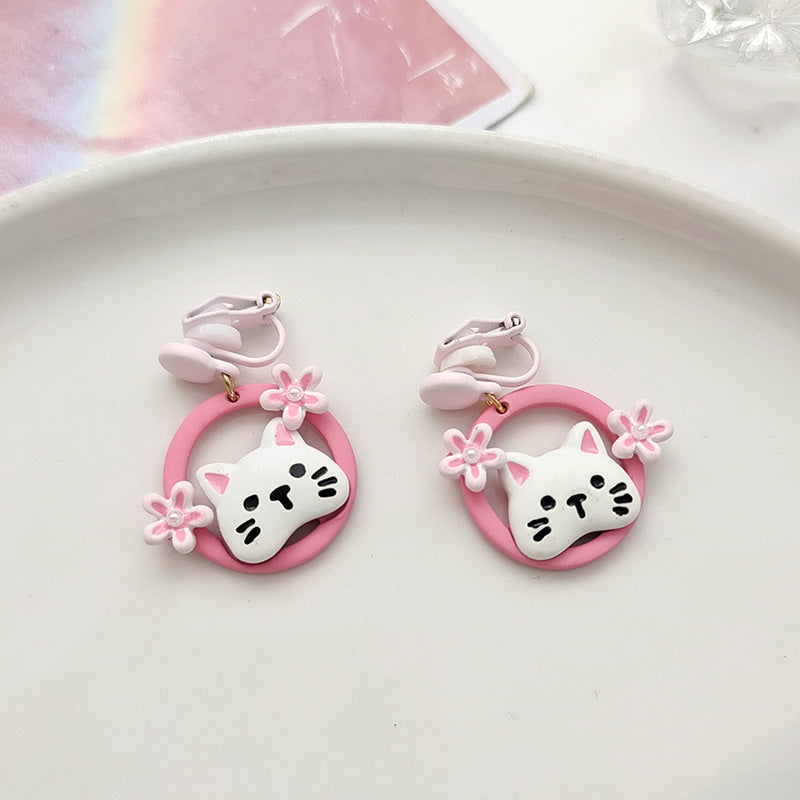 Alloy cartoon cat earrings (Minimo de Compra 2) MYA-BLD052