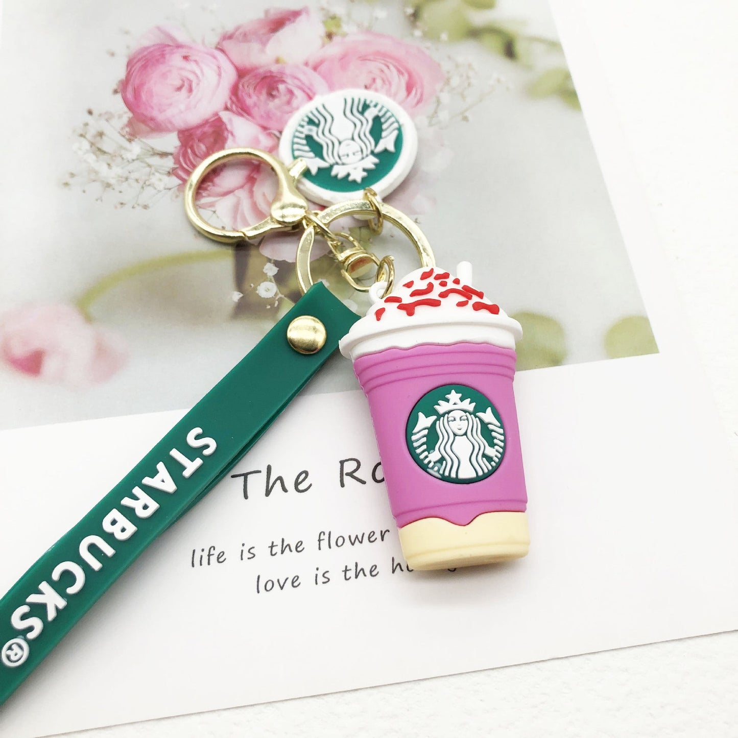 Keychains PVC hardware milk tea cup cartoon cute MIC-XSZ004