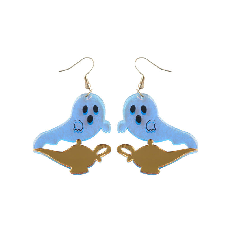 Acrylic Ghost Cute Funny Earrings (Minimo de Compra 3) MYA-OuG037