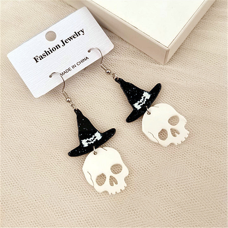 Acrylic Pumpkin Ghost Earrings MIC-ChouD024