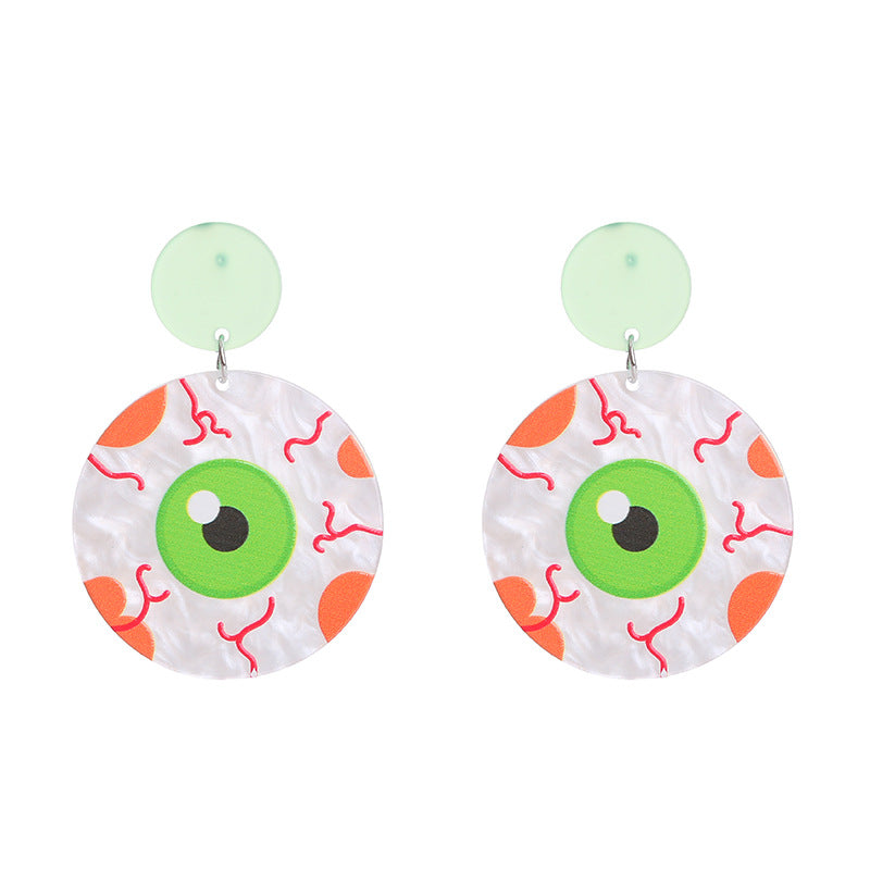 Acrylic Pumpkin Skeleton Ghost Earrings (Minimo de Compra 2) MIC-ChouT039