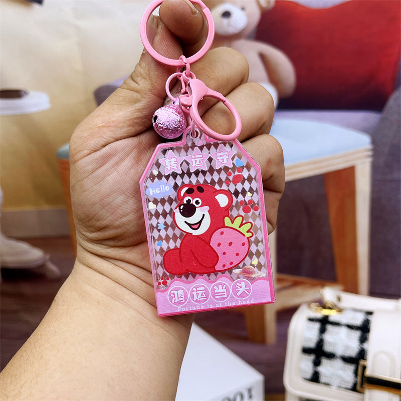 PVC cartoon floating oil keychain MYA-DMF013